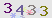 3433